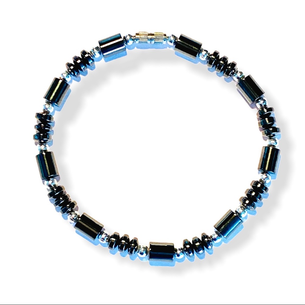 HEMATITE BRACELET | Unisex | Black & Silver